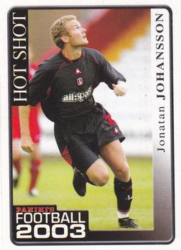 2003 Panini Football Sticker Collection #77 Jonatan Johansson Front