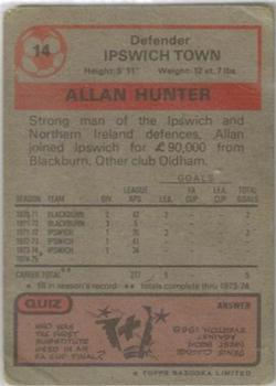 1975-76 Topps #14 Allan Hunter Back