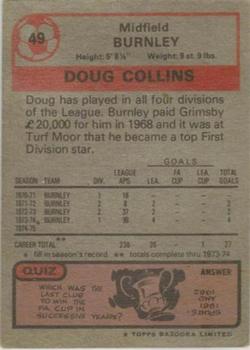 1975-76 Topps #49 Doug Collins Back