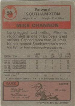 1975-76 Topps #50 Mike Channon Back