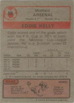 1975-76 Topps #63 Eddie Kelly Back