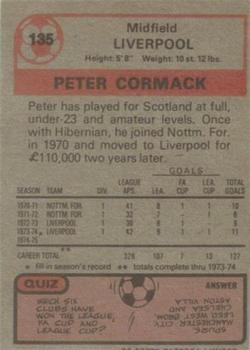 1975-76 Topps #135 Peter Cormack Back