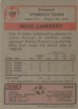 1975-76 Topps #158 Mick Lambert Back