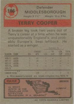 1975-76 Topps #166 Terry Cooper Back
