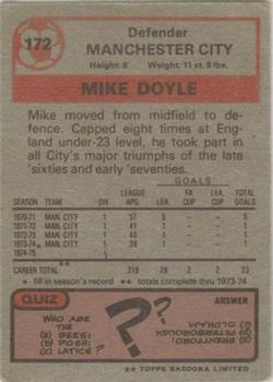 1975-76 Topps #172 Mick Doyle Back