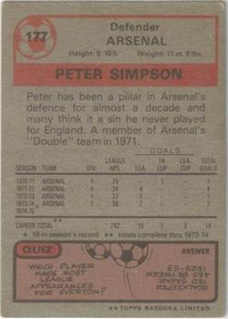 1975-76 Topps #177 Peter Simpson Back