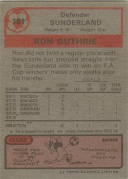 1975-76 Topps #181 Ron Guthrie Back