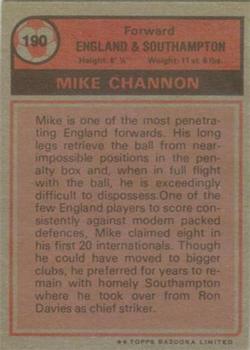 1975-76 Topps #190 Mike Channon Back