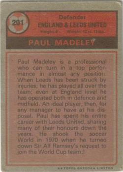 1975-76 Topps #201 Paul Madeley Back