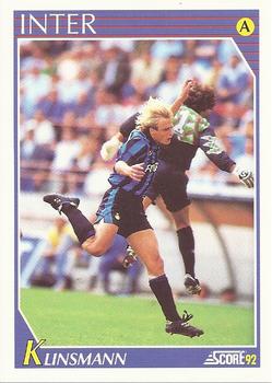 1992 Score Italian League #129 Jurgen Klinsmann Front