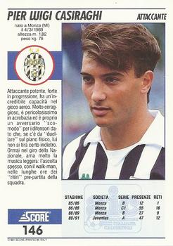 1992 Score Italian League #146 Pierluigi Casiraghi Back
