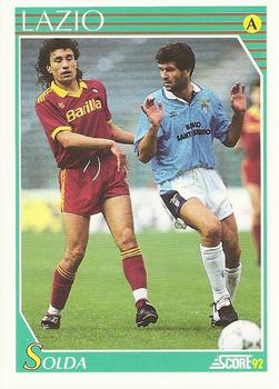1992 Score Italian League #158 Roberto Solda Front