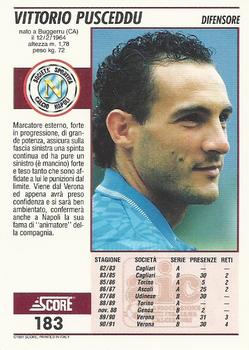 1992 Score Italian League #183 Vittorio Pusceddu Back