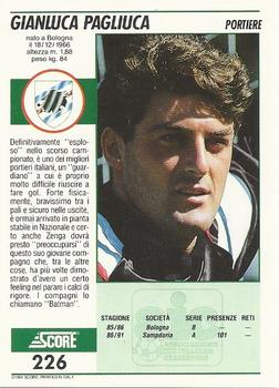 1992 Score Italian League #226 Gianluca Pagliuca Back