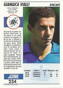 1992 Score Italian League #234 Gianluca Vialli Back