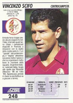 1992 Score Italian League #248 Enzo Scifo Back