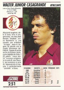 1992 Score Italian League #251 Walter Casagrande Junior Back