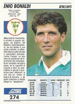 1992 Score Italian League #274 Enio Bonaldi Back