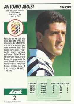 1992 Score Italian League #2 Antonio Aloisi Back