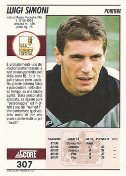1992 Score Italian League #307 Luigi Simoni Back