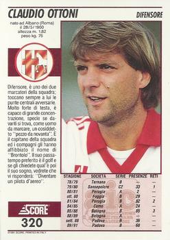 1992 Score Italian League #320 Claudio Ottoni Back