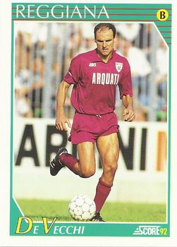 1992 Score Italian League #336 Walter De Vecchi Front