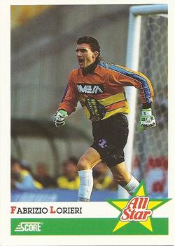 1992 Score Italian League #404 Fabrizio Lorieri Front
