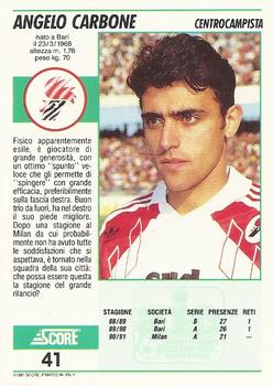 1992 Score Italian League #41 Angelo Carbone Back