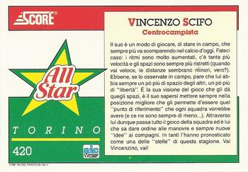 1992 Score Italian League #420 Enzo Scifo Back