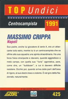 1992 Score Italian League #425 Massimo Crippa Back