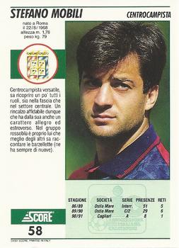1992 Score Italian League #58 Stefano Mobili Back