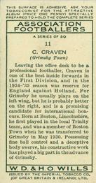 1935-36 Wills's Association Footballers #11 Charlie Craven  Back