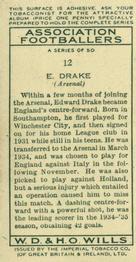1935-36 Wills's Association Footballers #12 Ted Drake  Back