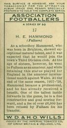 1935-36 Wills's Association Footballers #17 Jim Hammond  Back