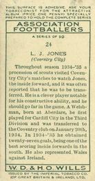 1935-36 Wills's Association Footballers #24 Leslie Jones  Back