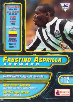 1997-98 Merlin Premier Gold #112 Faustino Asprilla  Back