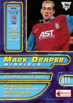 1997-98 Merlin Premier Gold #11 Mark Draper Back
