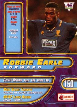 1997-98 Merlin Premier Gold #150 Robbie Earle  Back
