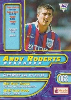 1997-98 Merlin Premier Gold #63 Andy Roberts  Back