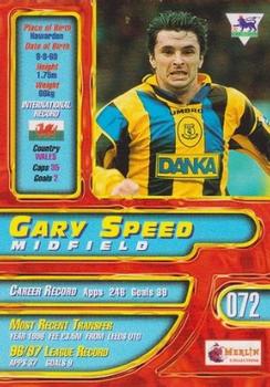 1997-98 Merlin Premier Gold #72 Gary Speed  Back