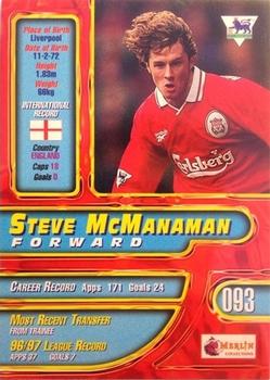 1997-98 Merlin Premier Gold #93 Steve McManaman  Back