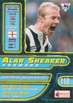 1997-98 Merlin Premier Gold #110 Alan Shearer  Back