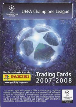 2007-08 Panini UEFA Champions League (European Edition) #248 Checklist Back