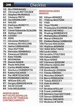 2007-08 Panini UEFA Champions League (European Edition) #248 Checklist Front