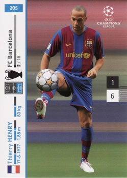 2007-08 Panini UEFA Champions League (European Edition) #205 Thierry Henry Front