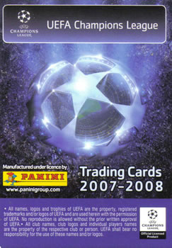 2007-08 Panini UEFA Champions League (European Edition) #41 Patrice Evra Back