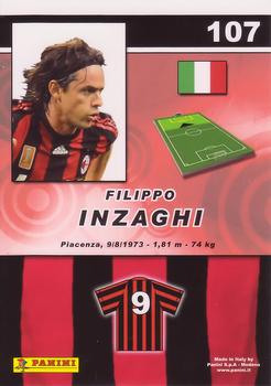 2008-09 Panini Real Action #107 Filippo Inzaghi Back