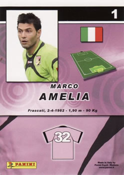 2008-09 Panini Real Action #1 Marco Amelia Back