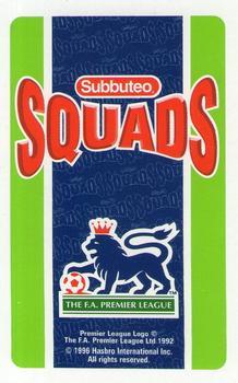1995-96 Subbuteo Squads #NNO Steve Bould Back