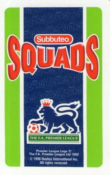 1995-96 Subbuteo Squads #NNO David Beckham Back